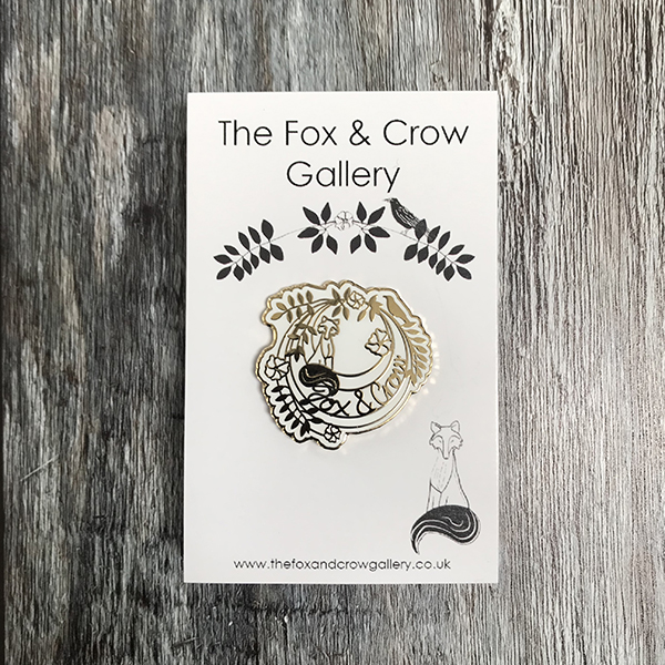 Fox and crow pin 2