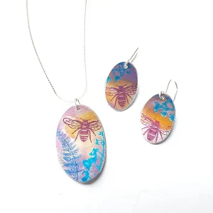 Bee Print Oval earrings Adele Kime