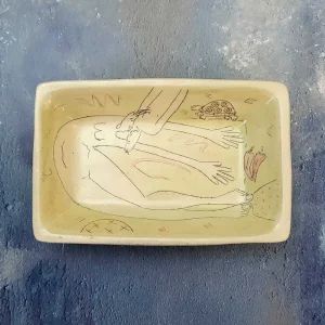 Viv Ross - hand painted ceramic dish